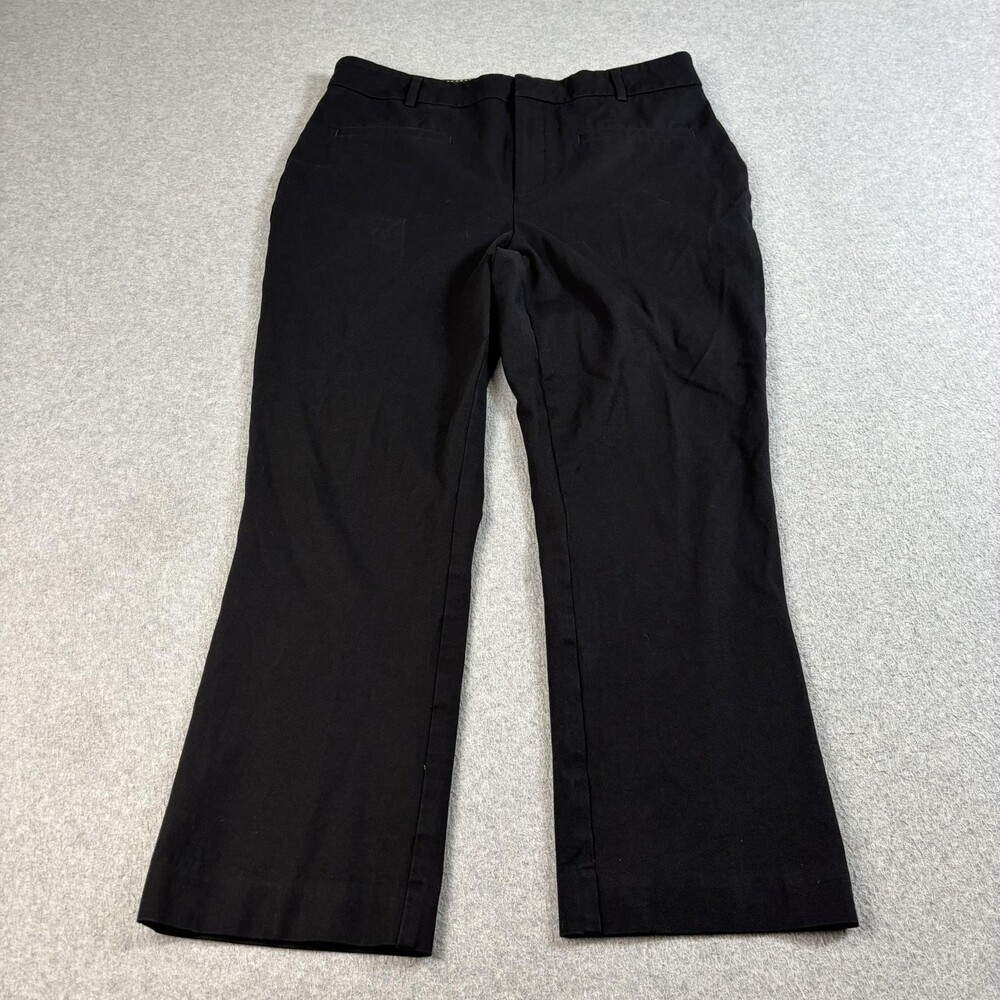 Maeve Pants Women 12 Black Crop Ankle Stretch Trousers Office Heritage Classic
